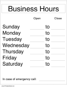 Business Hours