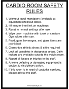 Cardio Room Safety Rules