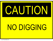 Caution - NoDigging