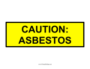 Caution Asbestos