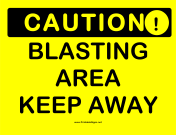 Caution Blasting Area
