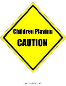 Caution Children Playing