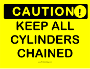 Caution Cylinders Chained