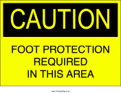 Foot Protection Required