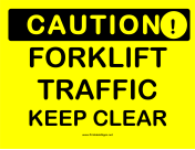 Caution Forklift Traffic
