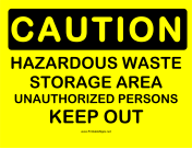 Caution Hazardous Waste