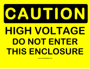 Caution High Voltage