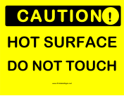 Caution Hot Do Not Touch