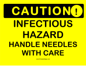 Caution Infectious Hazard
