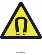 Caution Magnetic Field