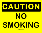 Caution No Smoking