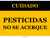 Caution Pesticides Keep Out-Spanish