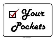 Check Pockets in Laundry