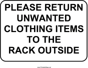 Clothing Return
