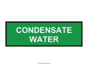 Condensate Water
