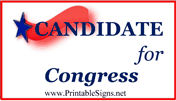 Congress Sign Palm Cards