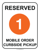 Curbside Pickup 1 sign
