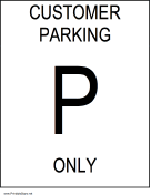 Customer Parking Only
