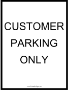 Customer Parking Only