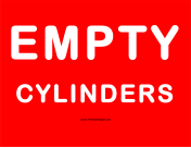 Cylinders Empty Cylinders