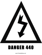 Danger 440 Voltage