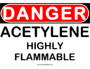 Danger Acetylene