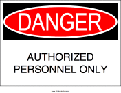 Authorized Personnel Only