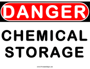 Danger Chemical Storage