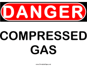 Danger Compressed Gas