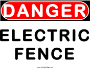 Danger Electric Fence