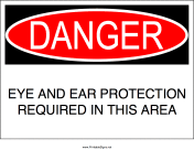 Eye and Ear Protection Required