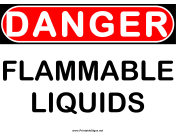 Danger Flammable Liquids
