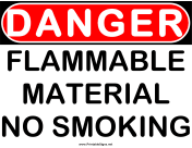 Danger Flammable Material