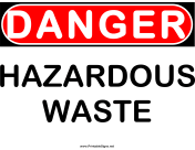 Danger Hazardous Waste