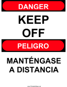 Keep Off Bilingual