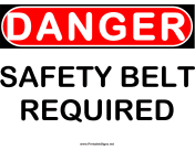 Danger Safety Belt