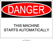 Machine Starts Automatically