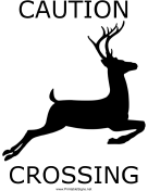 Deer Crossing with caption