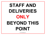 Deliveries Only