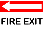 Directions Fire Exit Left