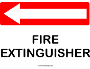 Directions Fire Extinguisher Left