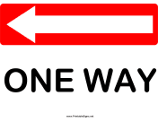 Directions One Way Left