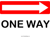 Directions One Way Right