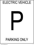 Electric Vehicle Parking Only