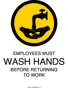 Employees Must Wash Hands