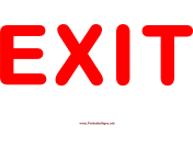 Exit Red on White