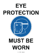 Face Shield Eye Protection sign