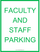 Faculty and Staff Parking