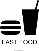 Fast Food with caption