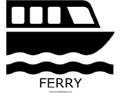 Ferry with caption